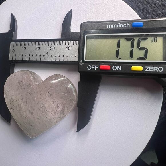 Quartz Crystal Heart with Black Rutile Inclusions‎ (1) - Picture 11 of 13